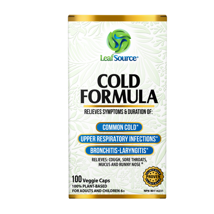 Cold Formula 100 veggie capsules - Proven Relief for Cold Season - LeafSource® Canada