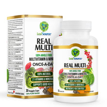 Load image into Gallery viewer, LeafSource ® Real Multi 30 Vegetarian Capsules - One A Day Multivitamin made from 100% Whole Foods Fruits &amp; Veggies - LeafSource® Canada