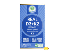 Real D3 K2 (MK7) 100 SoftGel - Plant Based