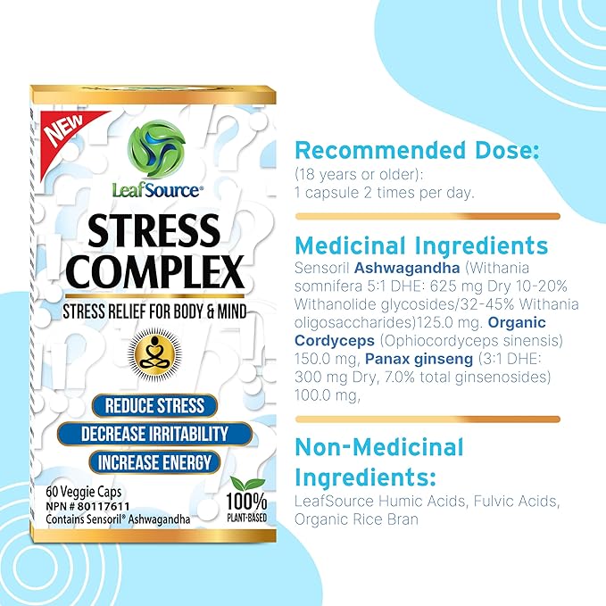 
                  
                    Stress Complex 60 vcap with Ashwagandha - LeafSource®️
                  
                