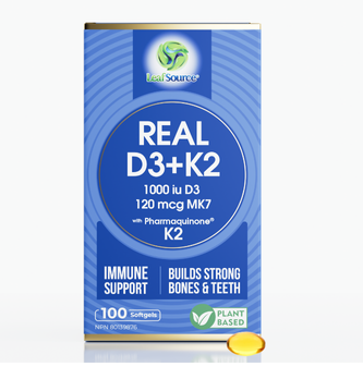 
                  
                    Real D3 K2 (MK7) 100 Soft Gel - Plant Based
                  
                
