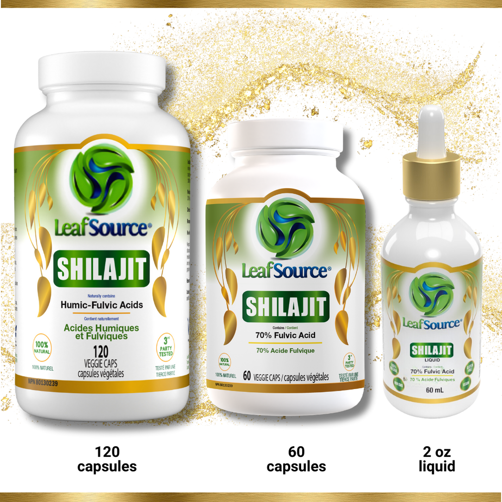 SHILAJIT Capsules 70% Fulvic Acids 30% Humic Acids  LeafSource®